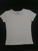 Remera Básica Corte de Dama Color Blanca