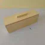 Molde de silicona rectangular con caja de madera