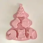 Molde de silicona 6 diseños de navidad.